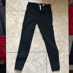 High rise black skinny jeans